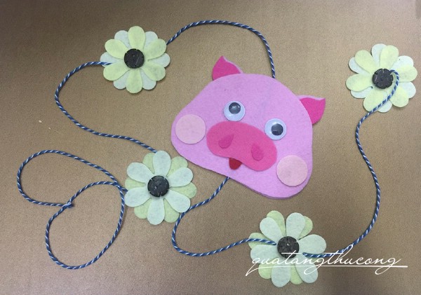 Dây treo vải nỉ chú heo
